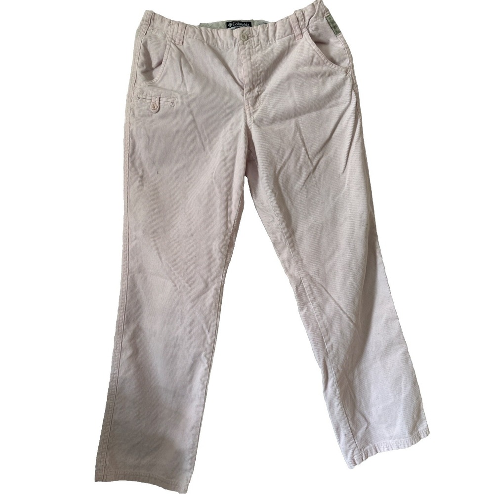 Columbia Women's Size 12 Light Pink Corduroy Straight Hike Pants Outdoors